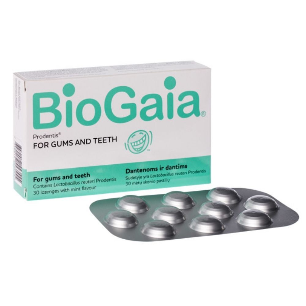 BioGaia ProDentis probiotikai burnai,  mėtų skonio, 30 pastilių