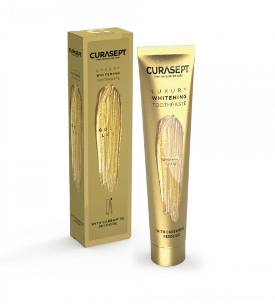 Balinanti dantų pasta CURASEPT Gold luxury whitening, 75ml