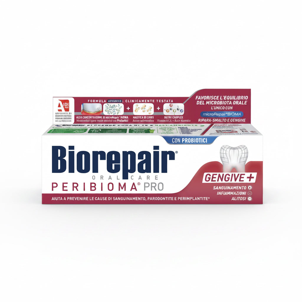Dantų pasta BIOREPAIR® PERIBIOMA PRO su probiotikais 75 ml.