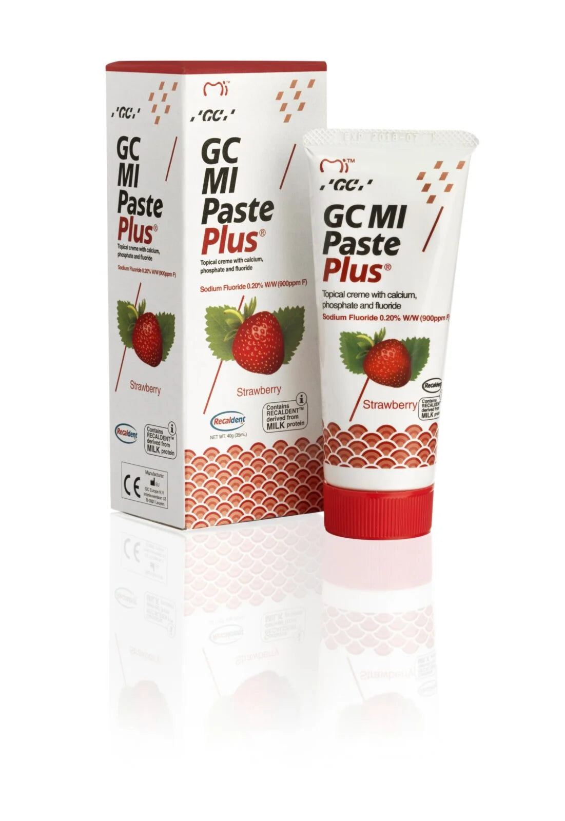 GC Tooth Mousse PLUS remineralizuojantis dantų kremas  su fluoru (įvairių skonių), 40 g